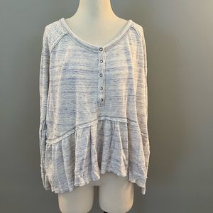 Free People waffle shirt